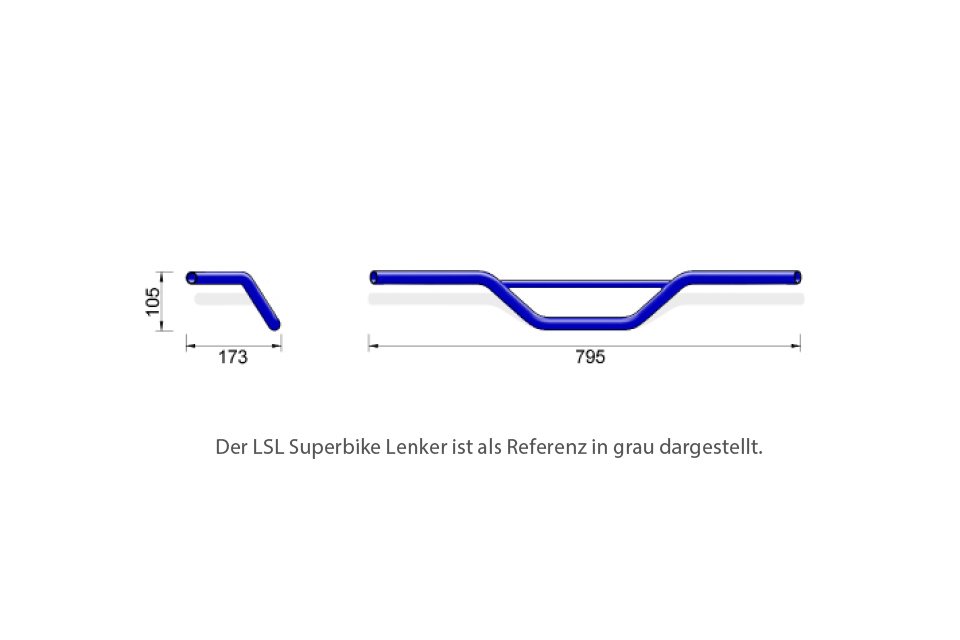 LSL Flat Track Handlebar L14 (Black&Chrome)